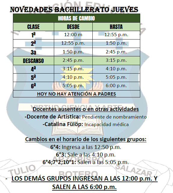 Horarios